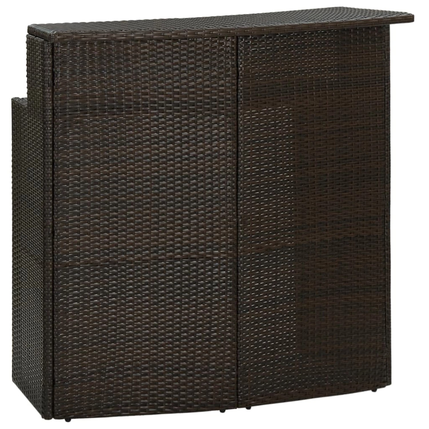 vidaXL Garten-Bartisch Braun 120x55x110 cm Poly Rattan 313467 günstig online kaufen