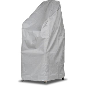 Graue Schutzhülle für Stapelstuhl, wasserdicht und UV-beständig, Mehr Garten Protect.