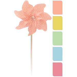 Windmühle mit Blumendruck, 55 cm, verschiedene Farben für die Gartendekoration.