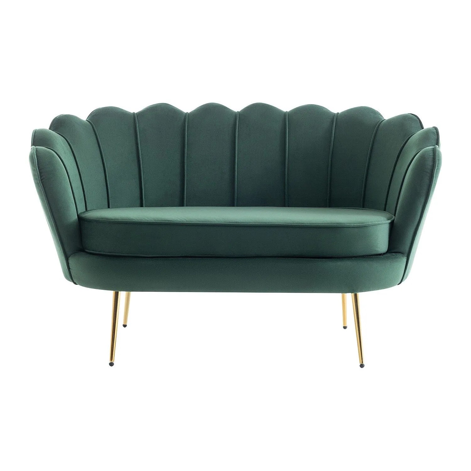 Vente-unique Sofa Ohne Schlafmöglichkeit Dandelion Tannengrün 124 cm