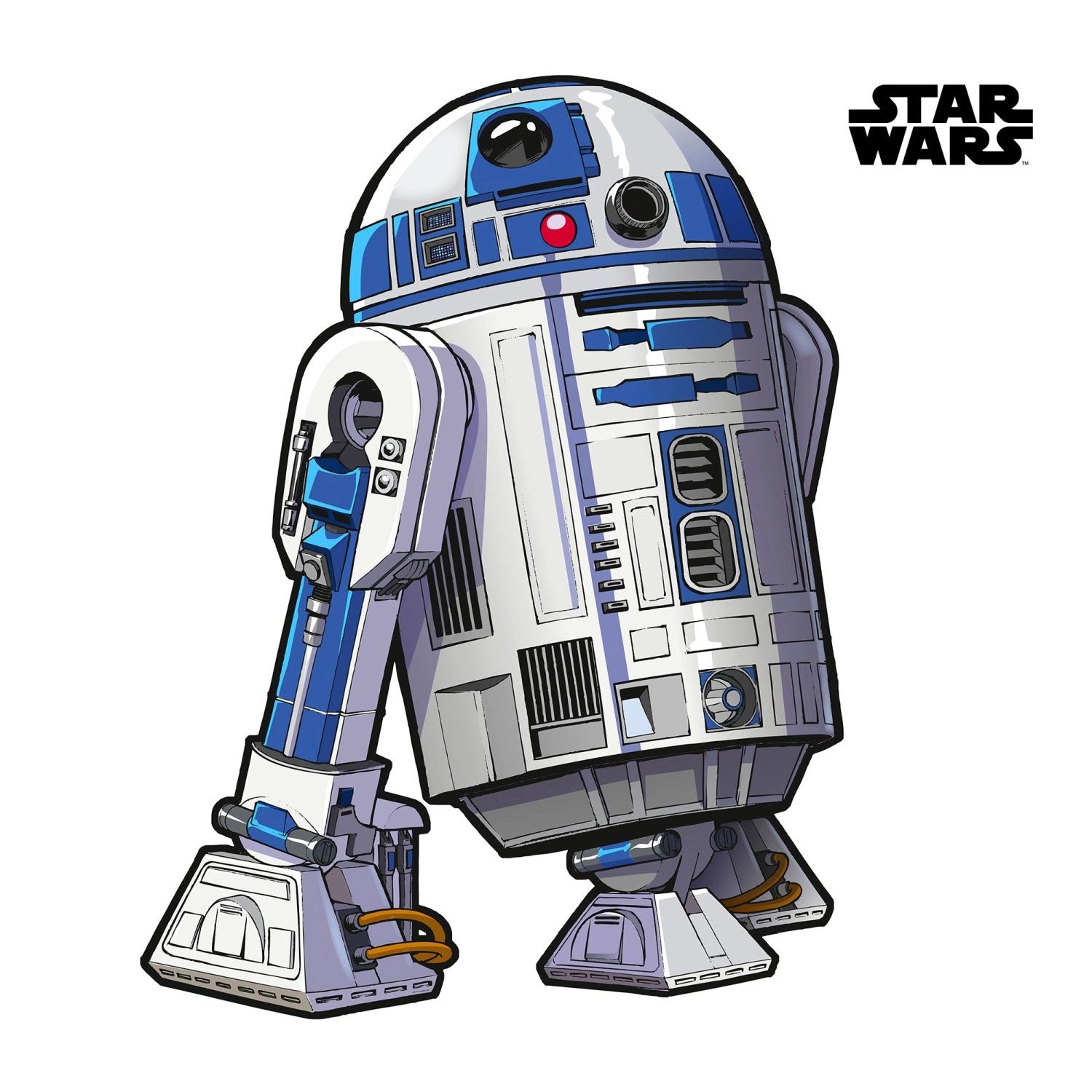 Disney Wandtattoo Star Wars R2D2 Xxl Grau und Blau 127 x 120 cm 612427