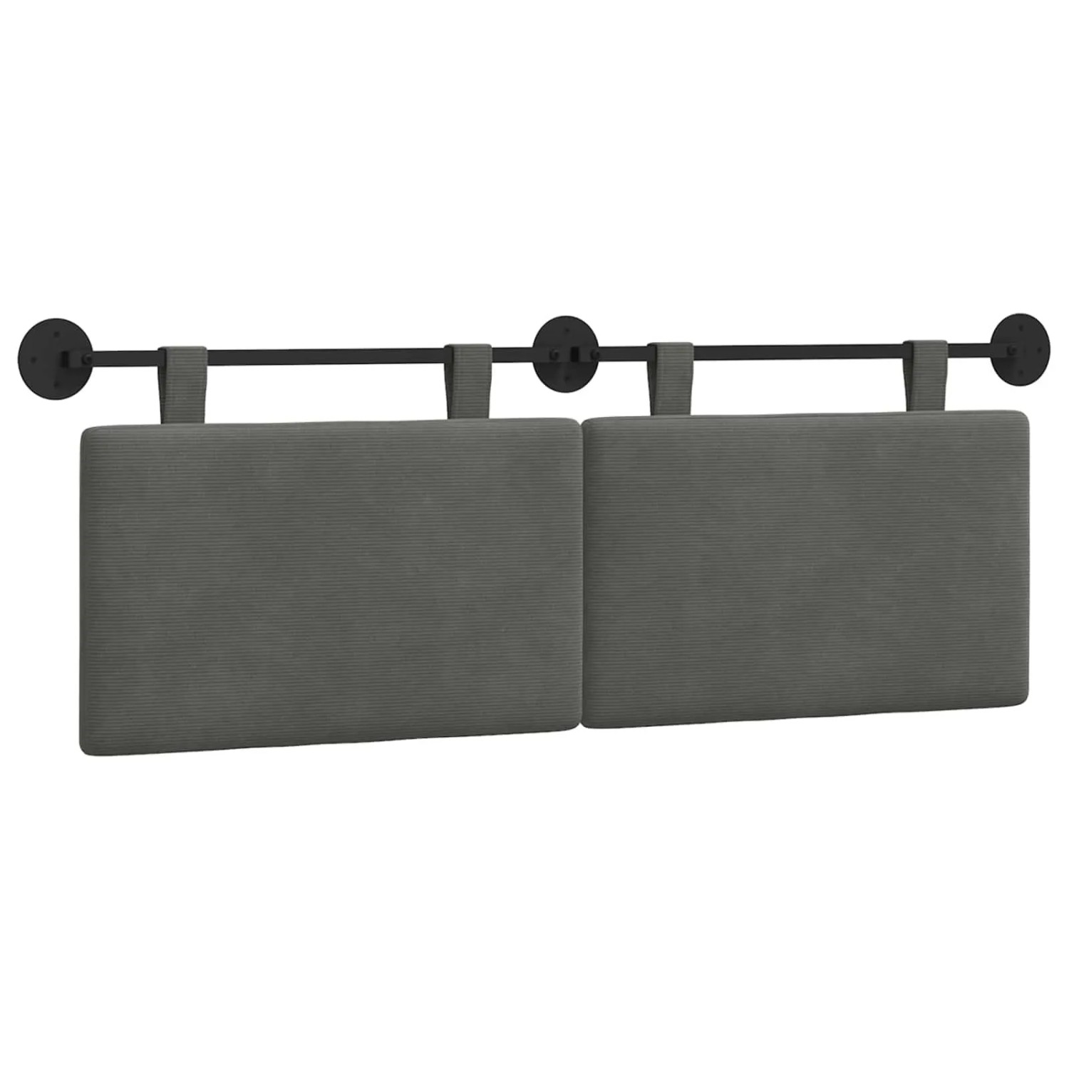 vidaXL Hängevorderseite Uni Dunkelgrau 150 x 55 x 5 cm Cordstoff 42031808