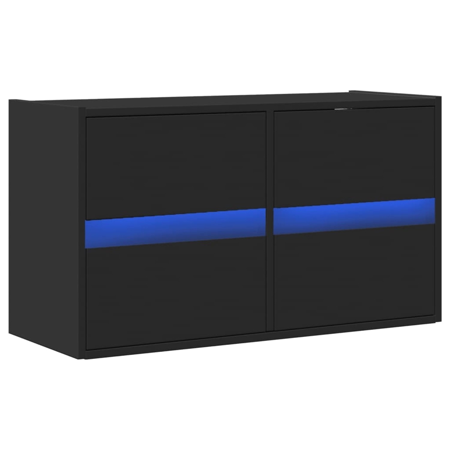 vidaXL TV-Wandschrank mit LED-Beleuchtung Schwarz 80x31x45 cm 852286 günstig online kaufen