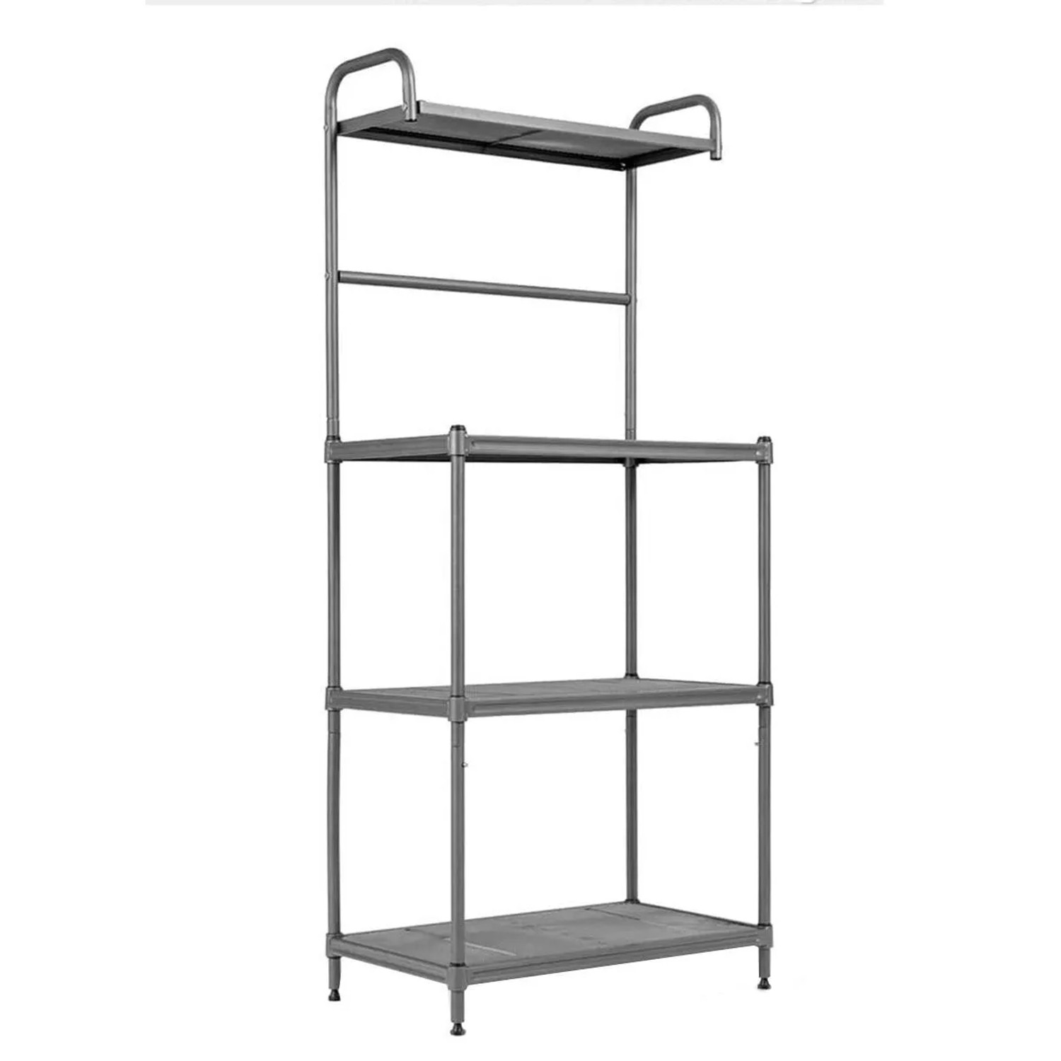 Costway Küchenregal Mikrowellenständer Metall Grau 59 x 34 x 136 cm günstig online kaufen