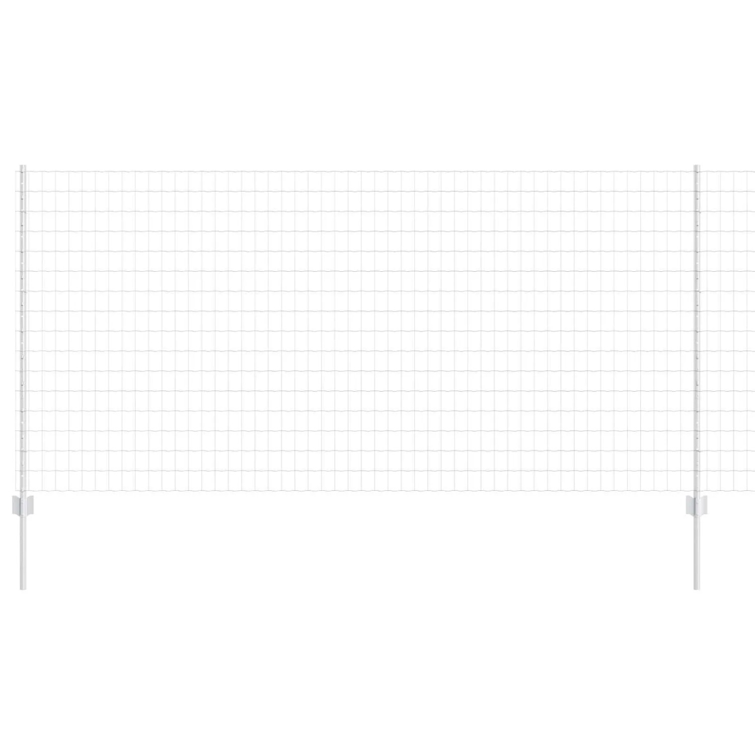 vidaXL Zaun mit Pfosten Silber 1,2 x 10 m Stahl 3336156 günstig online kaufen