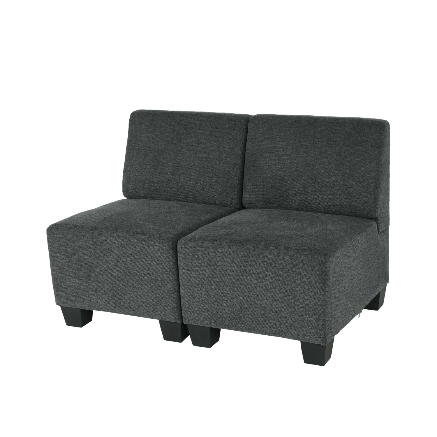 MCW Modular 2-Sitzer Sofa Couch Moncalieri Anthrazit-Grau ohne Armlehnen günstig online kaufen