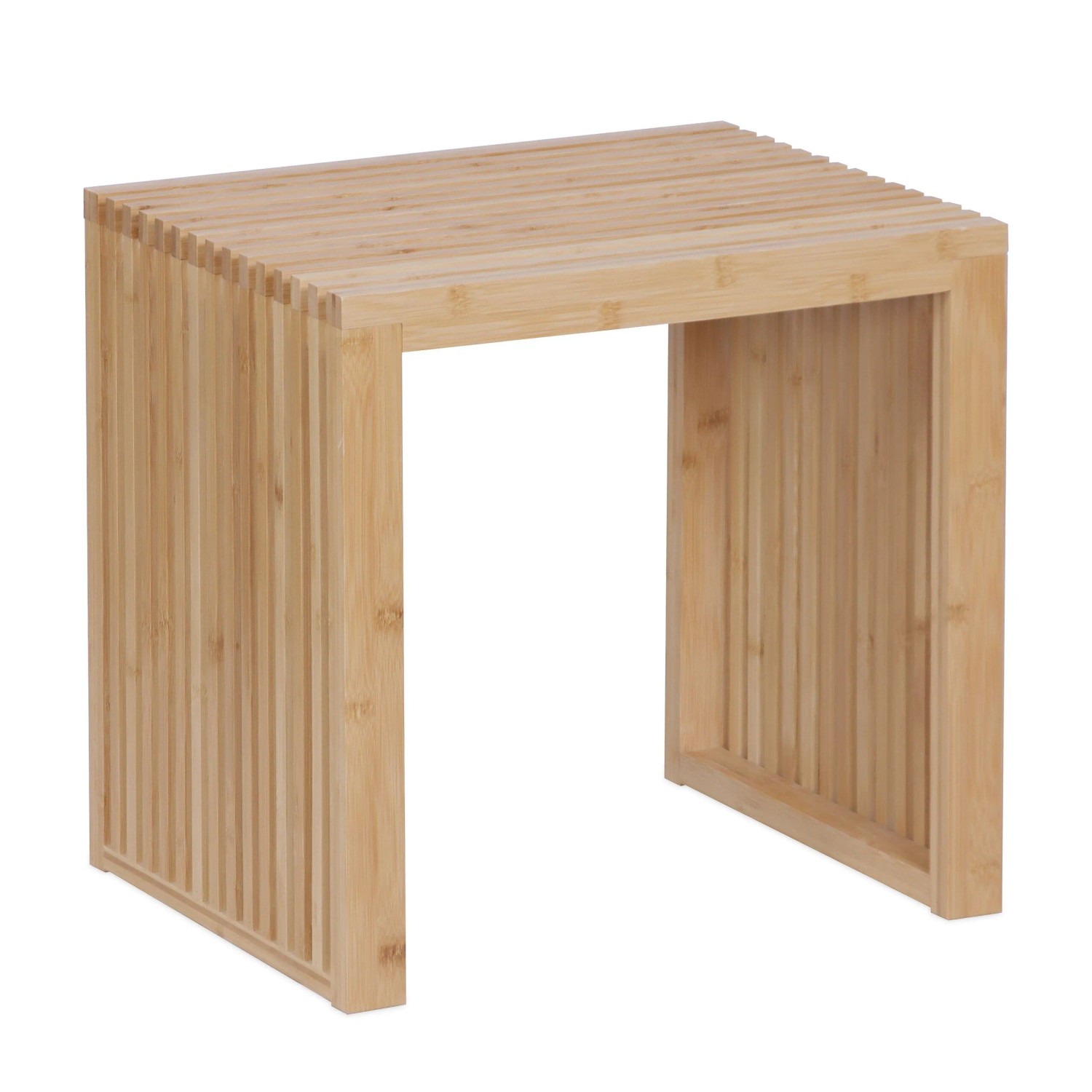 Relaxdays Sitzbank Bambus Natur Rutschfest 43 cm x 45 cm x 33 cm 6,5 kg