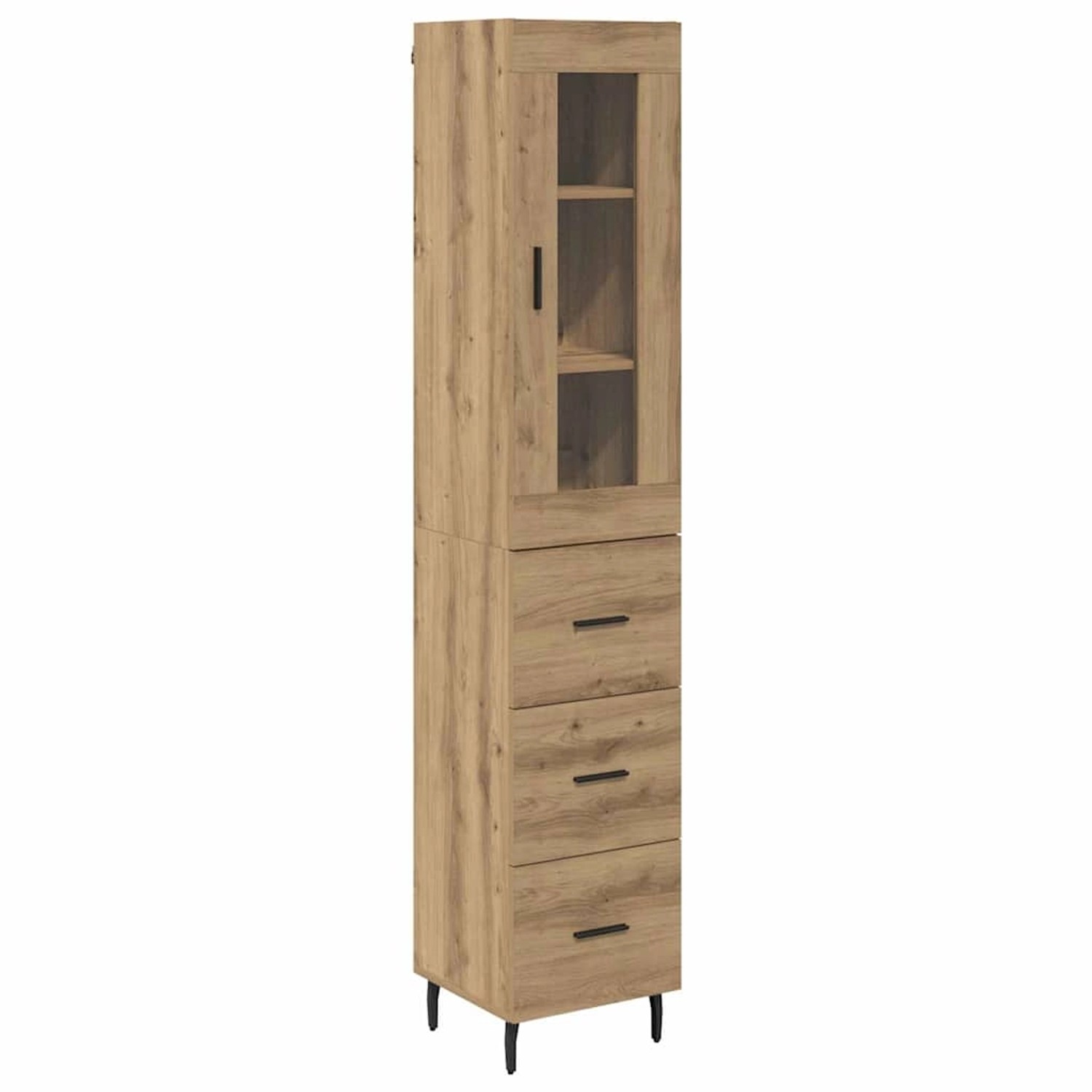vidaXL Highboard Artisan-Eiche 34,5 x 34 x 180 cm Holzwerkstoff 3416015 günstig online kaufen