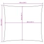Maßzeichnung des quadratischen vidaXL Sonnensegels 5x5 m mit konkaven Seiten und genauen Abmessungen.