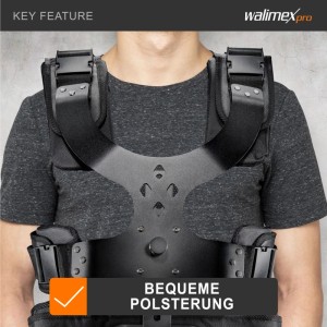 Walimex Pro Stabybalance Set Weste Federarm Schwebestativ 4Kg Stativ Videografie