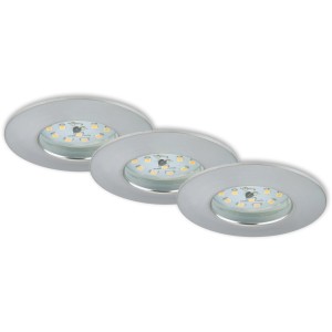 Briloner LED-Einbauleuchten Attach, 3er-Set aus Aluminium, für den Innenbereich.