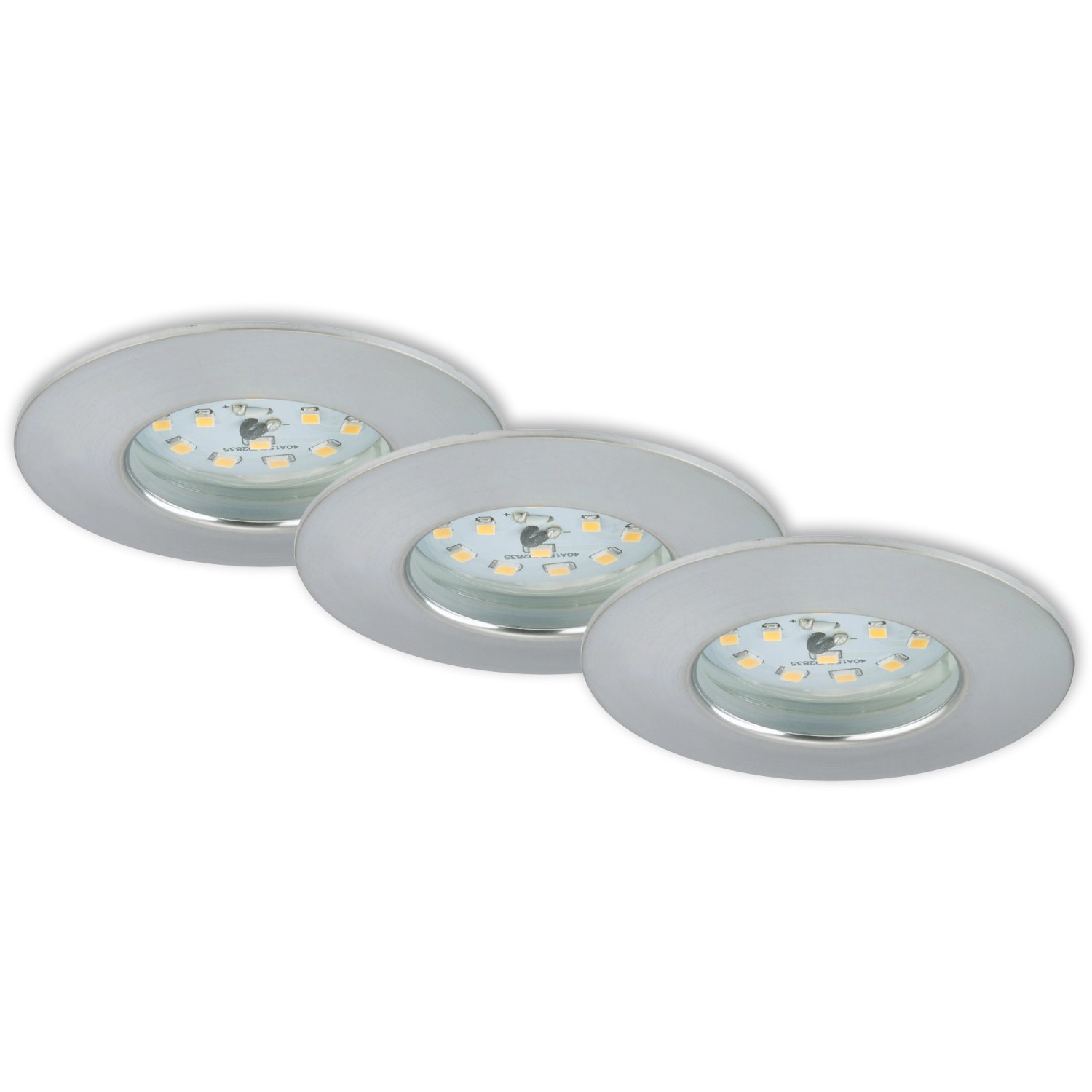 Briloner LED-Einbauleuchten Attach, 3er-Set aus Aluminium, für den Innenbereich.