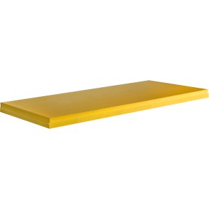 Gelbe XPS Dämmplatte, 40 mm stark, 125 x 60 cm, mit Stufenfalz.