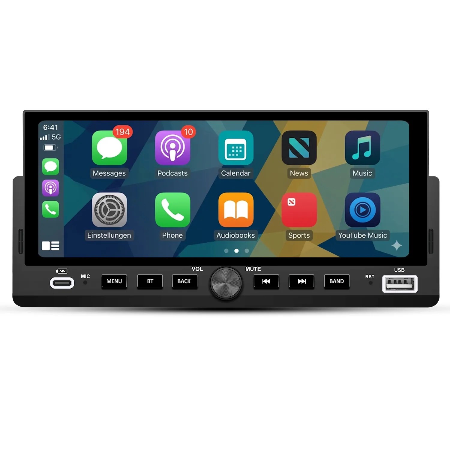 Junsun 1 DIN 7 Zoll Autoradio Carplay Display