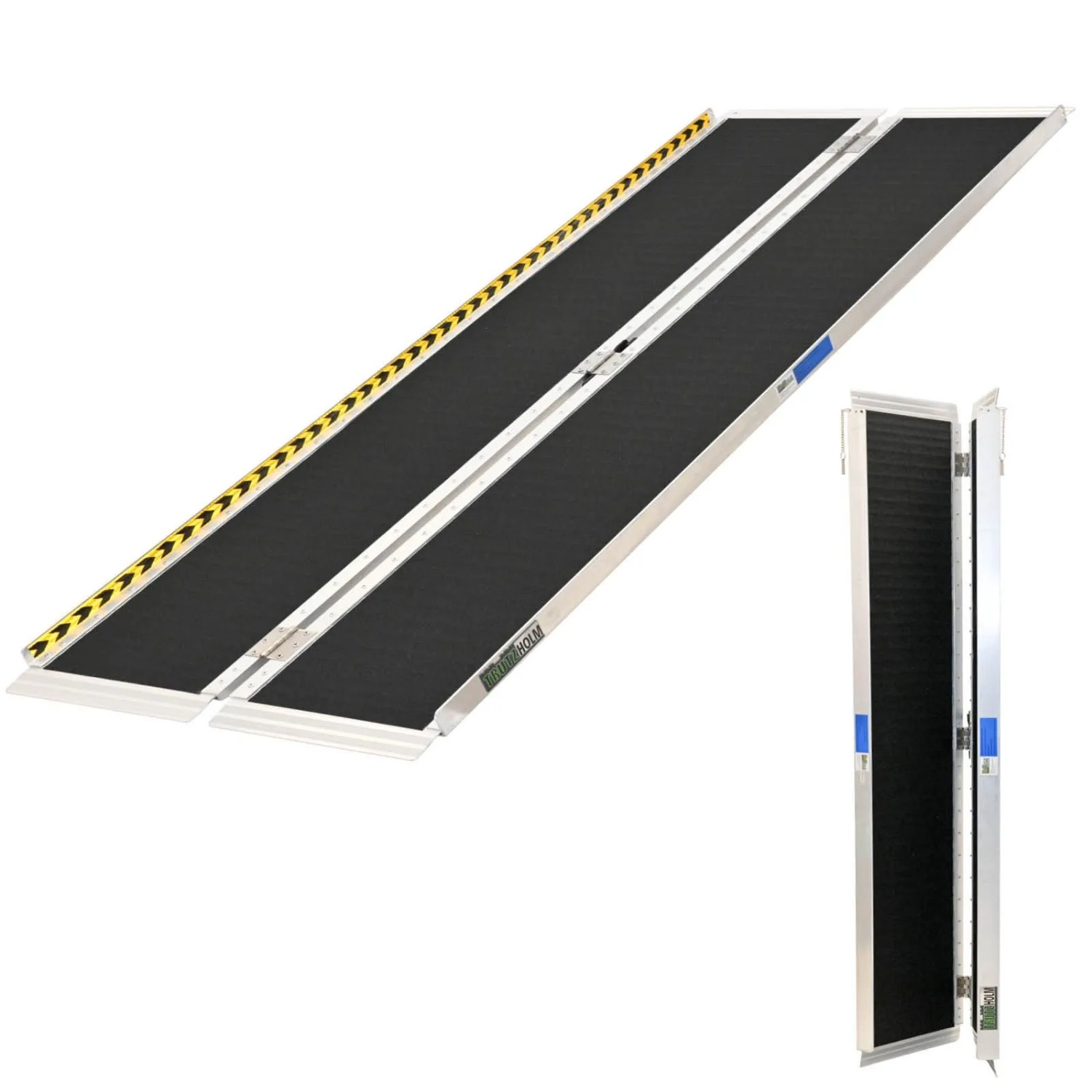 TRUTZHOLM Rollstuhlrampe Klappbar 213 cm Traglast 272 kg Schwarz Beschichtet