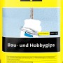Sack Sakret Bau- und Hobbygips, 10 kg, gelbe Verpackung. Zum Verputzen von Wand und Decke.