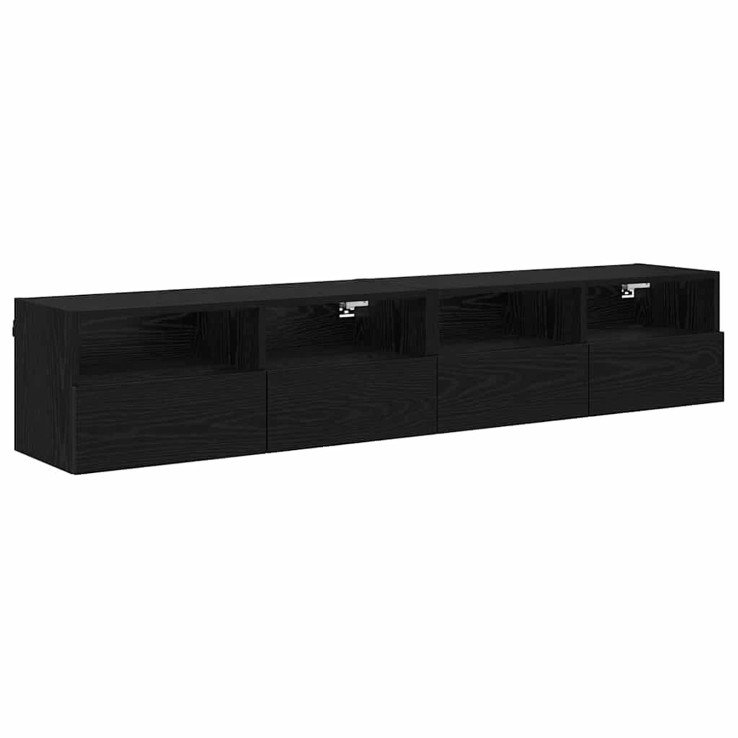 vidaXL Wand-TV-Schränke 2 Stk Schwarz Eichen-Optik 80 x 30 x 30 cm 882933