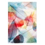 Bunter Designer Teppich Faro Tropical mit Blättern, 140x200cm. Kurzflorteppich für Wohnräume.