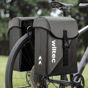 Wiltec Doppel Gepäckträgertasche 35L Fahrradtasche Gepäckträger Gepäcktasche