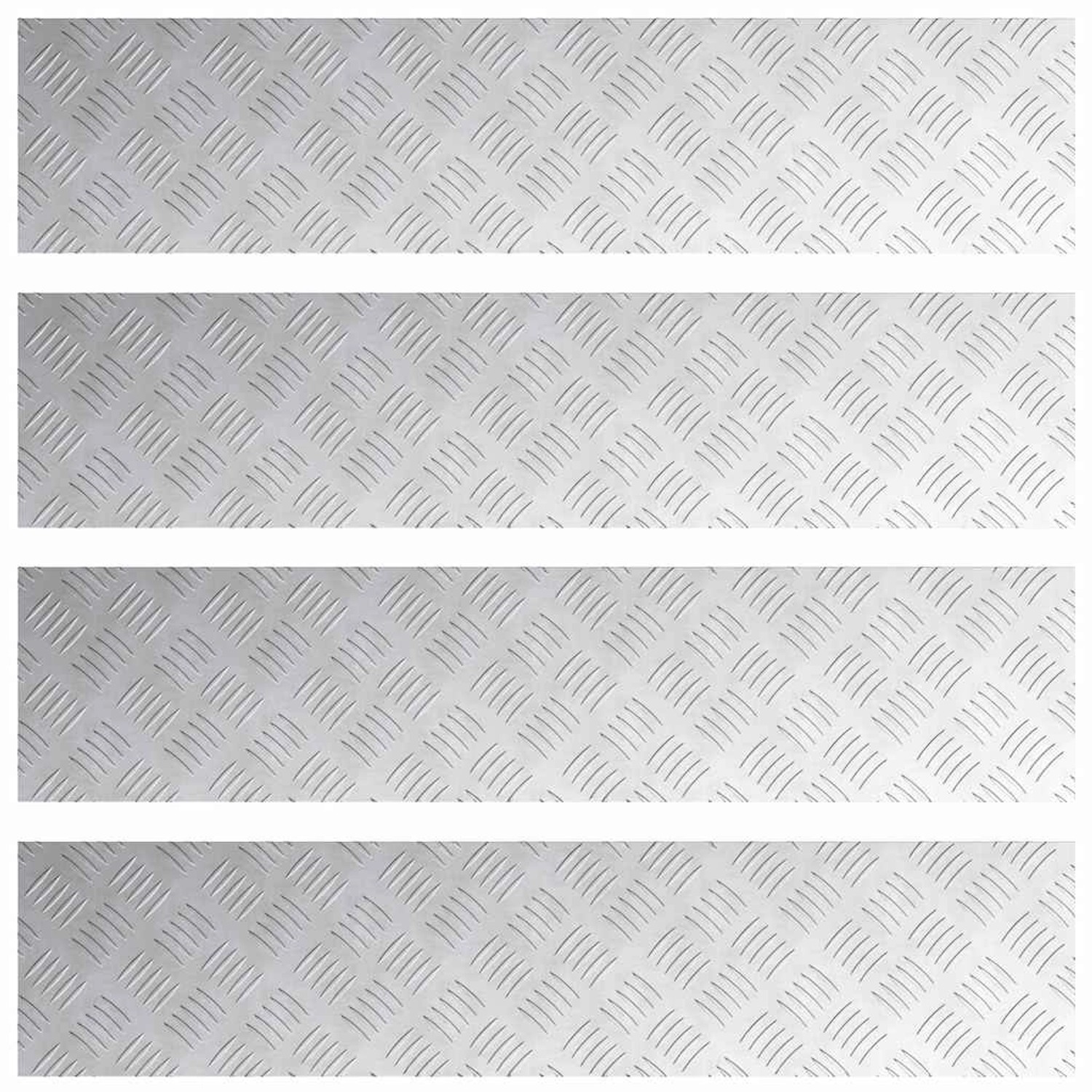 Thumbnail - vidaXL Rautenscheiben 4 Stk Silber 90 x 20 cm Aluminium 4104264