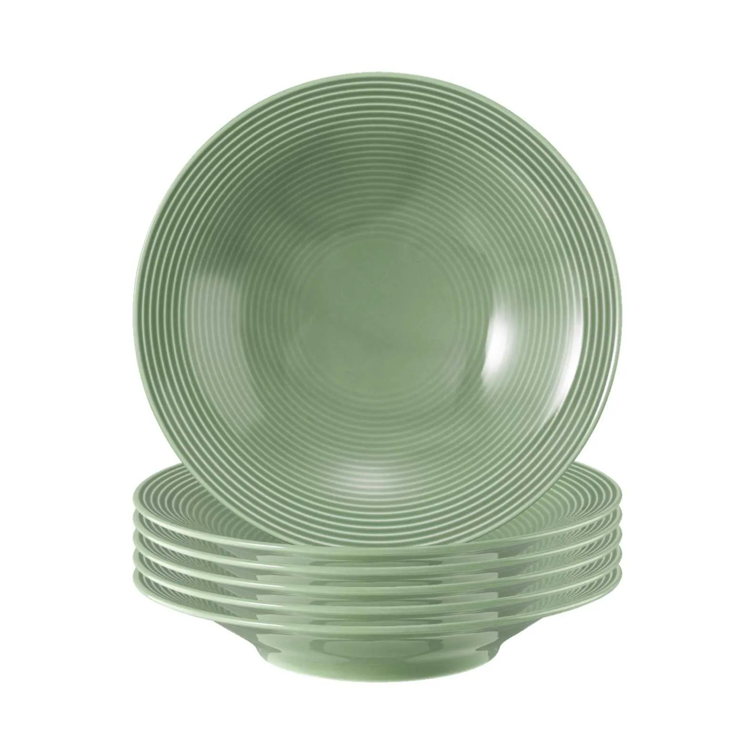 Seltmann Weiden Beat Color Glaze Suppenteller 22,5 cm 6er Set Salbeigrün