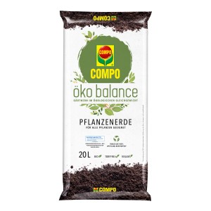 Sack Compo öko balance Pflanzenerde, 20 L, Bio-Universalerde für Zimmer-, Balkon- und Gartenpflanzen.