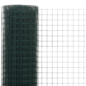 vidaXL Drahtzaun Stahl mit PVC-Beschichtung 10x0,5 m Grün 143626