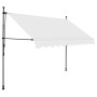 vidaXL Einziehbare Markise Handbetrieben mit LED 300 cm Creme 145873_2