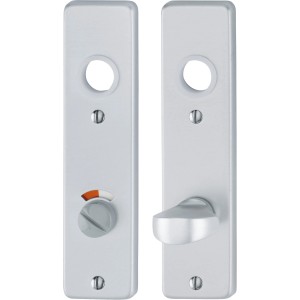 AnsaPro Türbeschlag: WC-Kurzschilderpaar Aller aus Alu Natur, mit WC-Verriegelung.