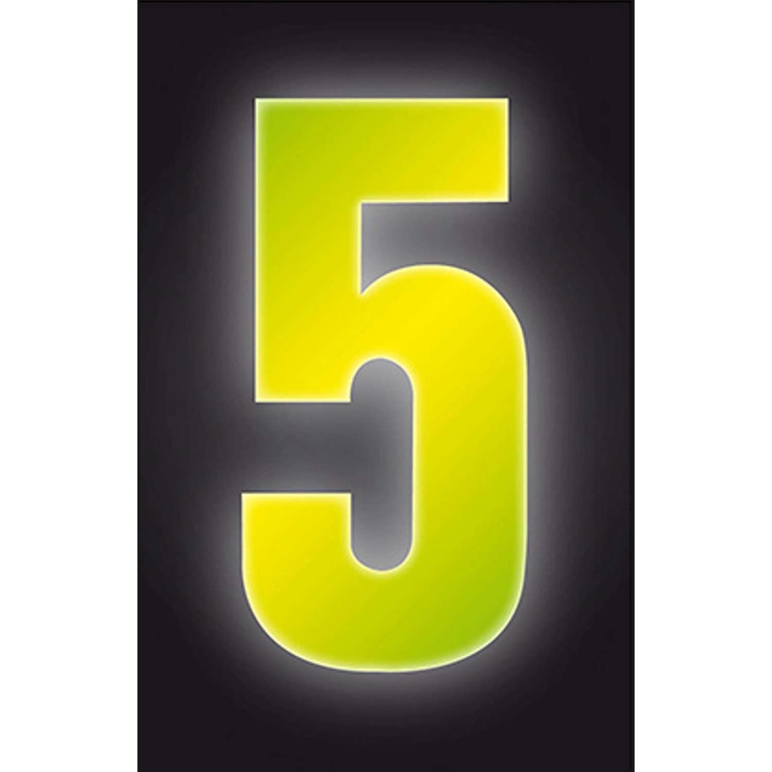 Conacord Klebezahl 5 Reflektierend 17 cm Gelb günstig online kaufen