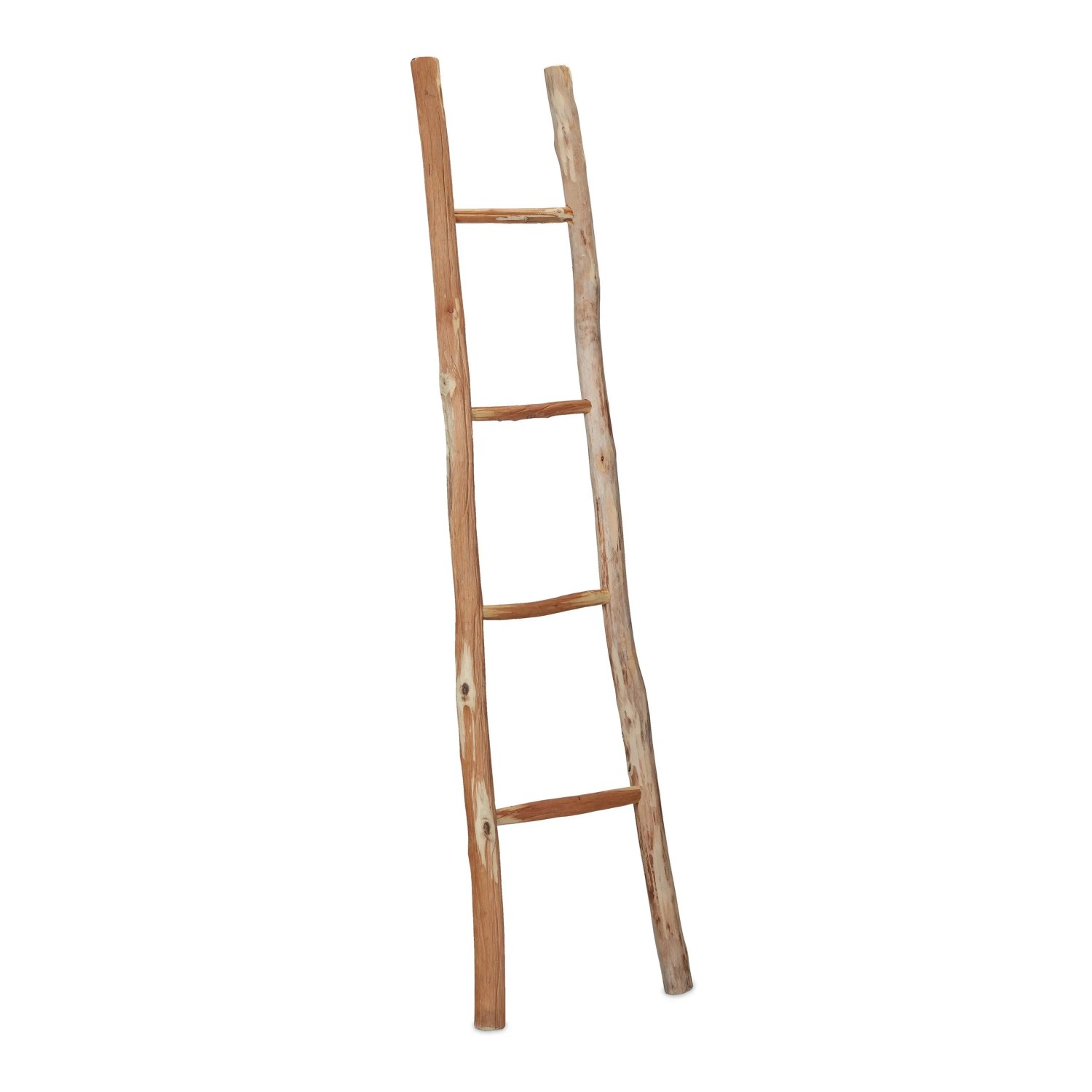 Relaxdays Dekoleiter Kastanienholz Natur 150 cm x 35 cm x 5 cm 3,1 kg
