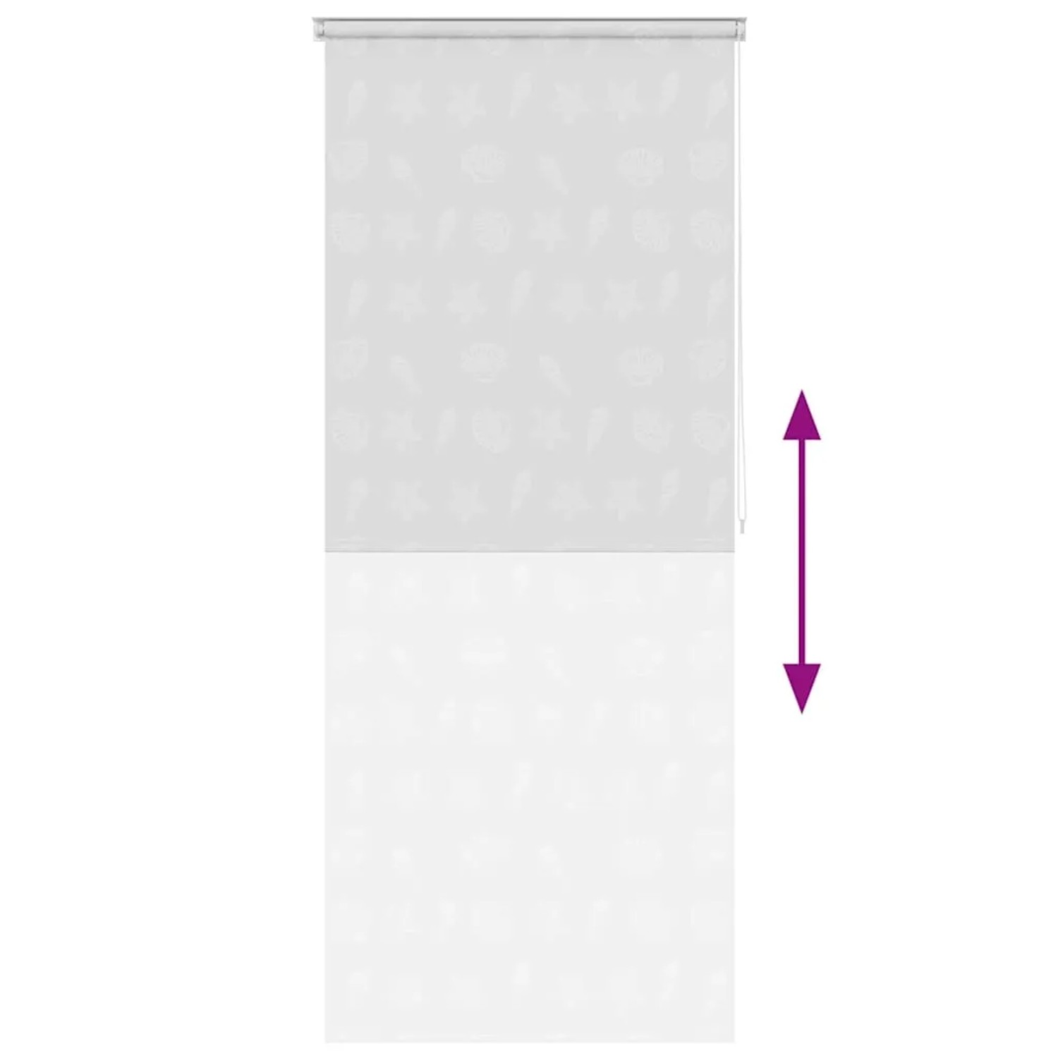 vidaXL Duschrollo 120x240 cm mit Seesternmuster für Badezimmer.