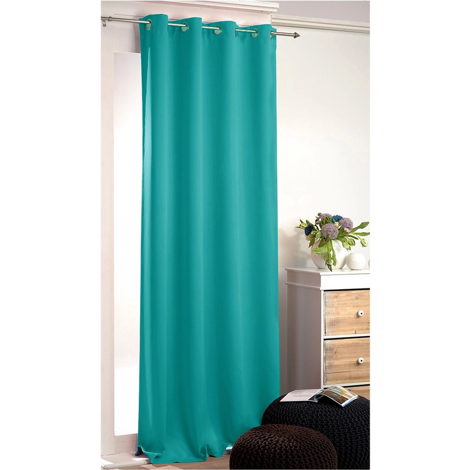 Bestlivings Verdunkelungsgardine mit Ösen Türkis 270 cm x 245 cm günstig online kaufen