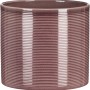 Scheurich Übertopf 828 in Aubergine, Ø 12 cm, mit feinen Querrillen. Ideal für Zimmerpflanzen.