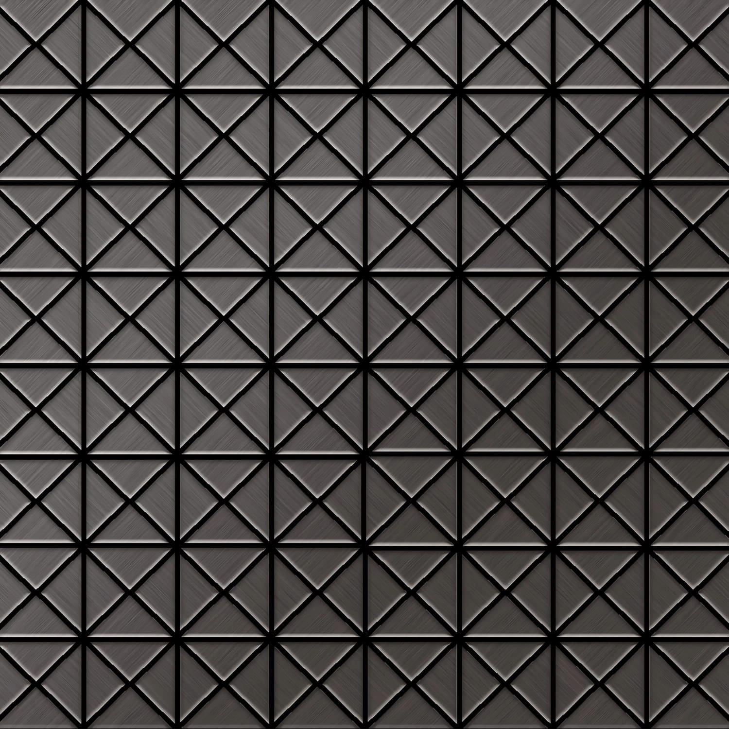 ALLOY Mosaik Fliese Massiv Metall Titan Gebürstet Dunkelgrau 1,6mm Stark De günstig online kaufen