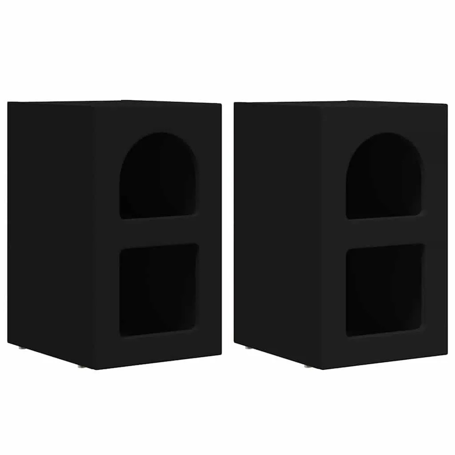 vidaXL Nachttisch 2 Stk Schwarz 29,5 x 35 x 50 cm Holzwerkstoff 891227 günstig online kaufen