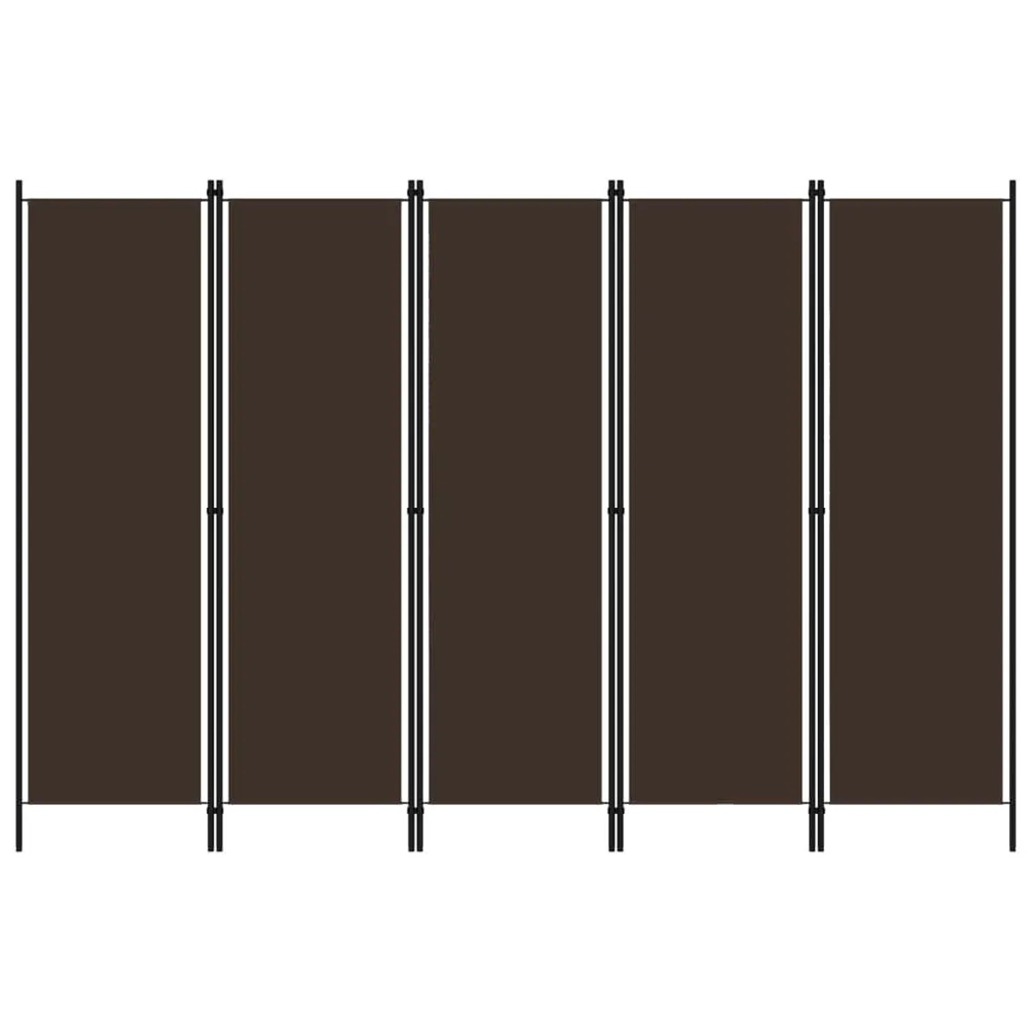 vidaXL 5 Tlg Raumteiler Braun 250x180 cm 320724