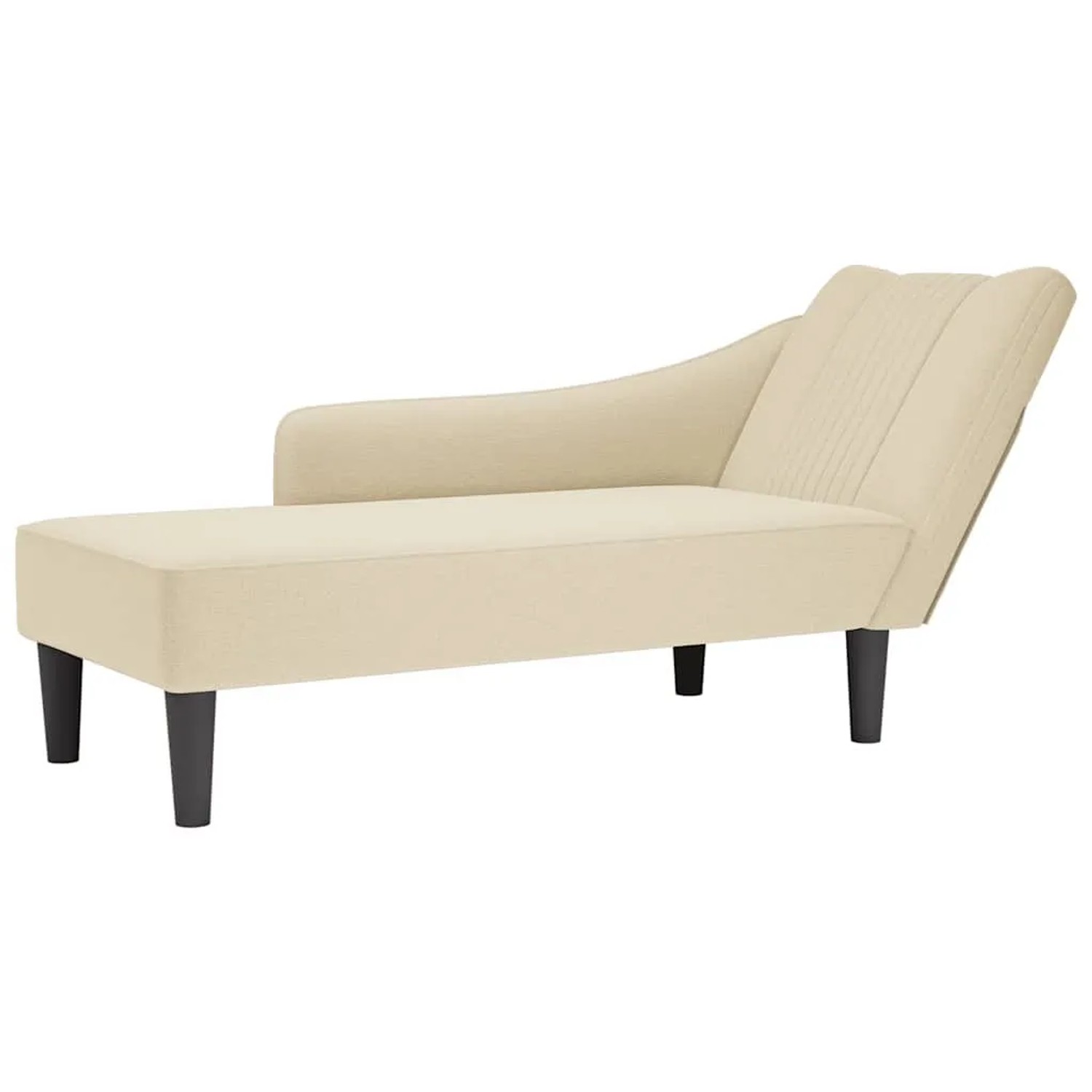 vidaXL Chaiselongue mit Rechter Armlehne Creme Stoff 4009804