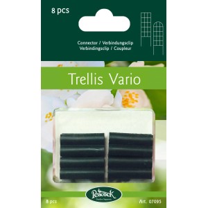 Peacock Verbindungsclips Vario, 8 Stück, für Rankhilfen zur einfachen Verbindung von Kletterpflanzen.
