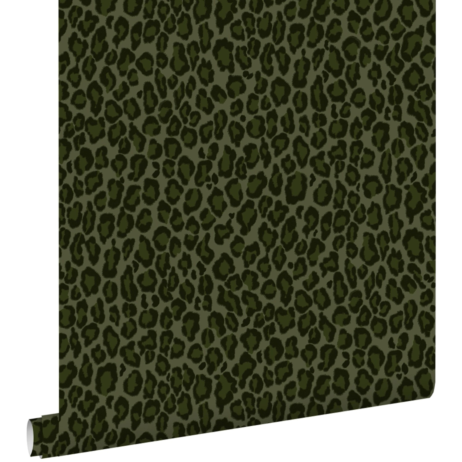 ESTAhome Tapete Leopardenmuster Dunkelgrün 53 cm x 10.05 m günstig online kaufen