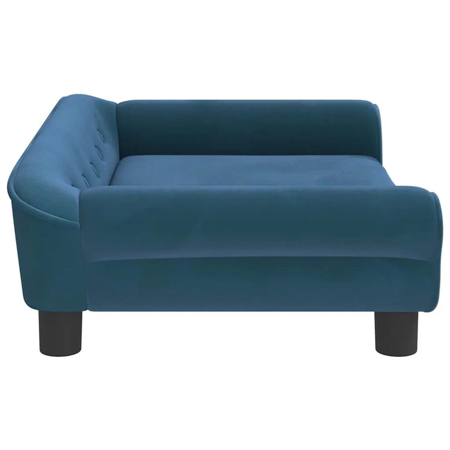 Blaues vidaXL Hundebett (70x48x22 cm) aus Samt, bequemes Hundekörbchen für kleine Hunde.