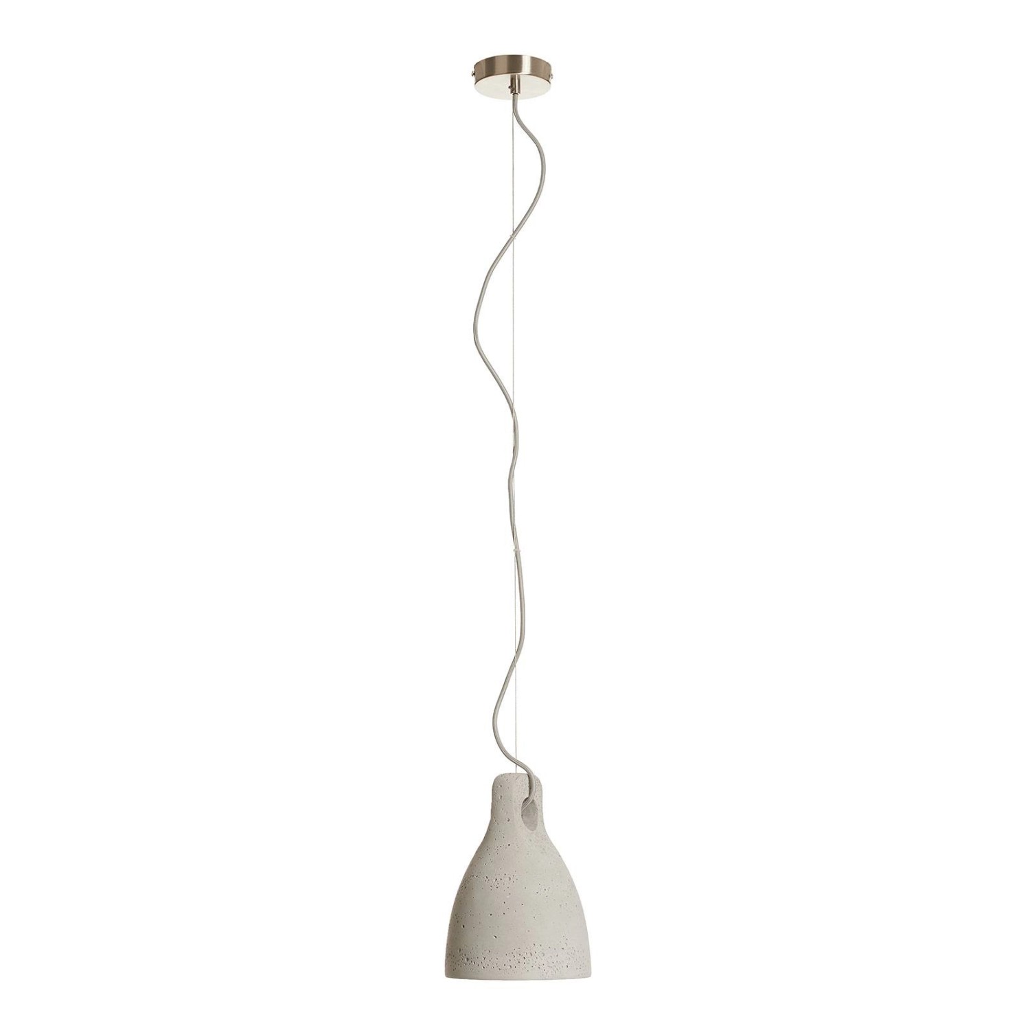 Lindby Beton Pendelleuchte Lenna 9620680 Modern in Alu aus Beton 1-flammig E14 Wohnzimmerleuchte