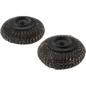 Weber Plancha-Spülbürste Ersatzkopf, Metall, 2 Stück für die Reinigung von Grillplatten.
