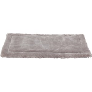 Graue Heim Haustierdecke Flower, 70x47 cm, aus weichem Softfleece für Hunde.