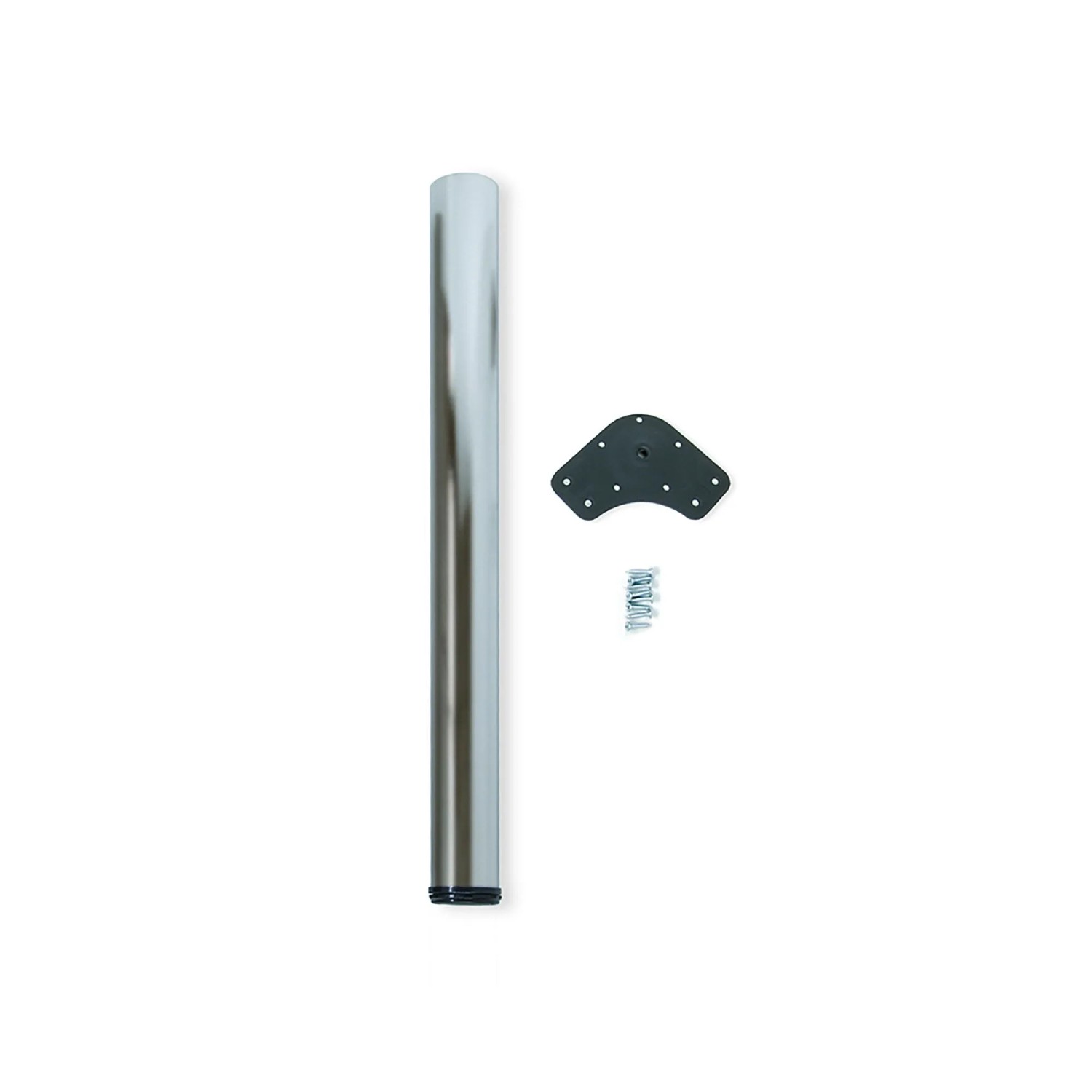 Emuca Tischbein Durchmesser 60 mm H 870 mm Stahl Nickel Satiniert