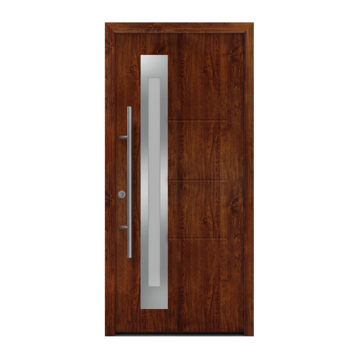 EcoStar Haustür Isopro Secur IPS 780S Dark Oak 110 cm x 210 cm DIN L günstig online kaufen