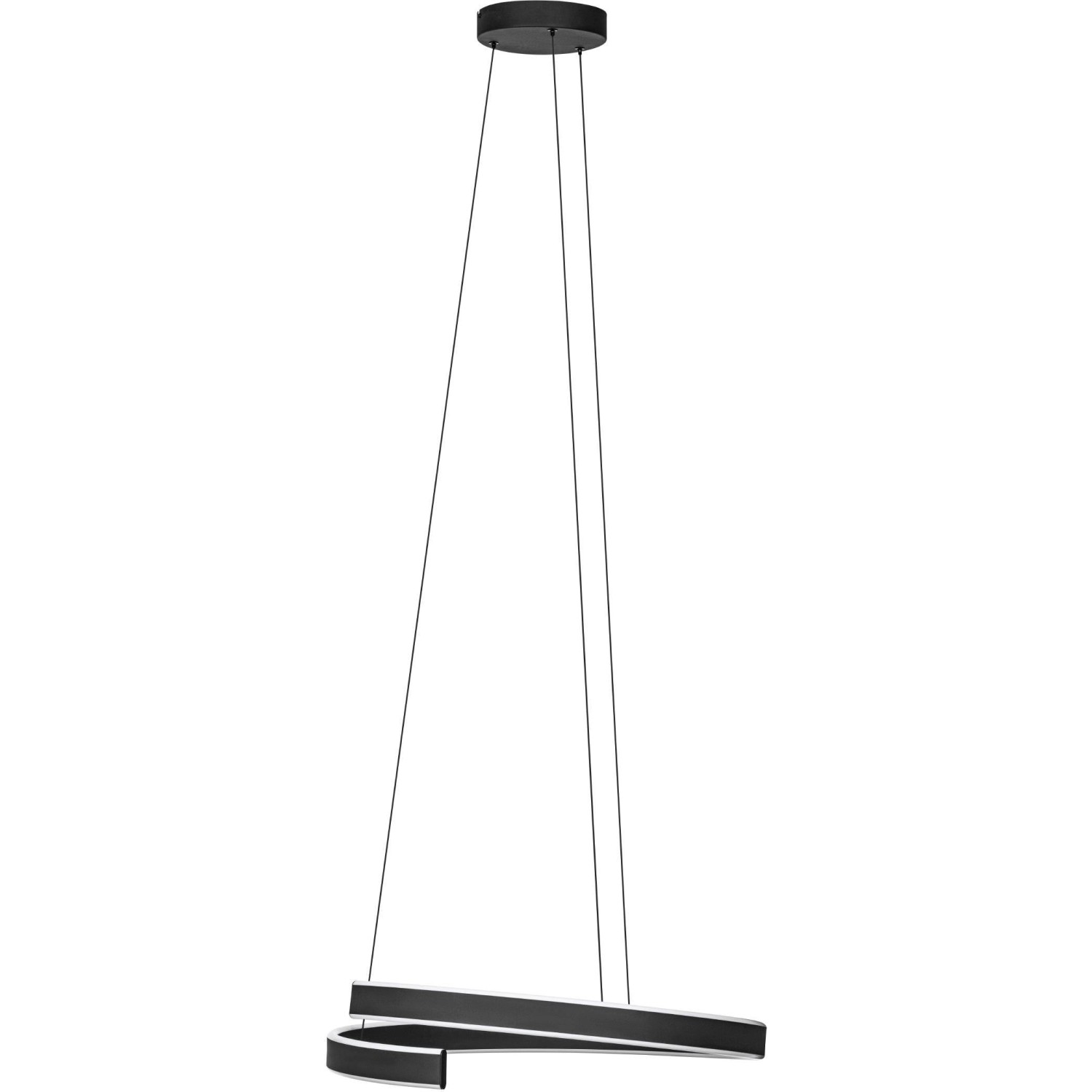 Moderne LED-Hängeleuchte Andabaia-Z von Eglo in Schwarz und Weiß. Smarte Leuchte für Wohn- und Esszimmer.