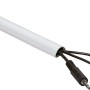 Weißer D-Line Kabelkanal (16x8mm, 2m) mit Kabel und Stecker. Kabelmanagement für Innenräume.