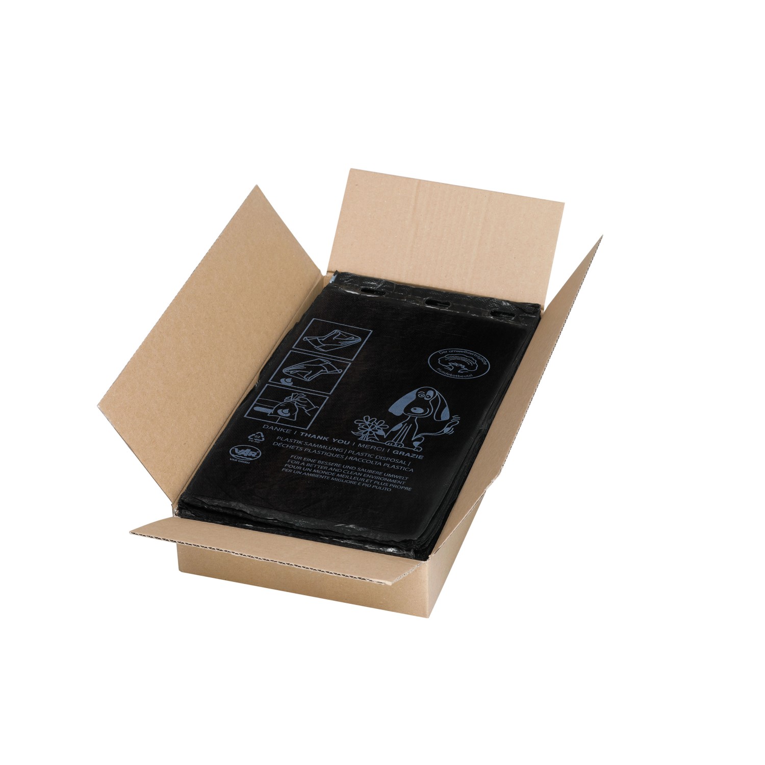 PROREGAL Klassische Hundekotbeutel 2000 Stück HxBxT 20 x 33 x 0,01 cm Schwa günstig online kaufen