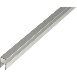 Alberts Eckprofil aus Aluminium, 24x24x2000 mm, silberfarben, für Kantenschutz.